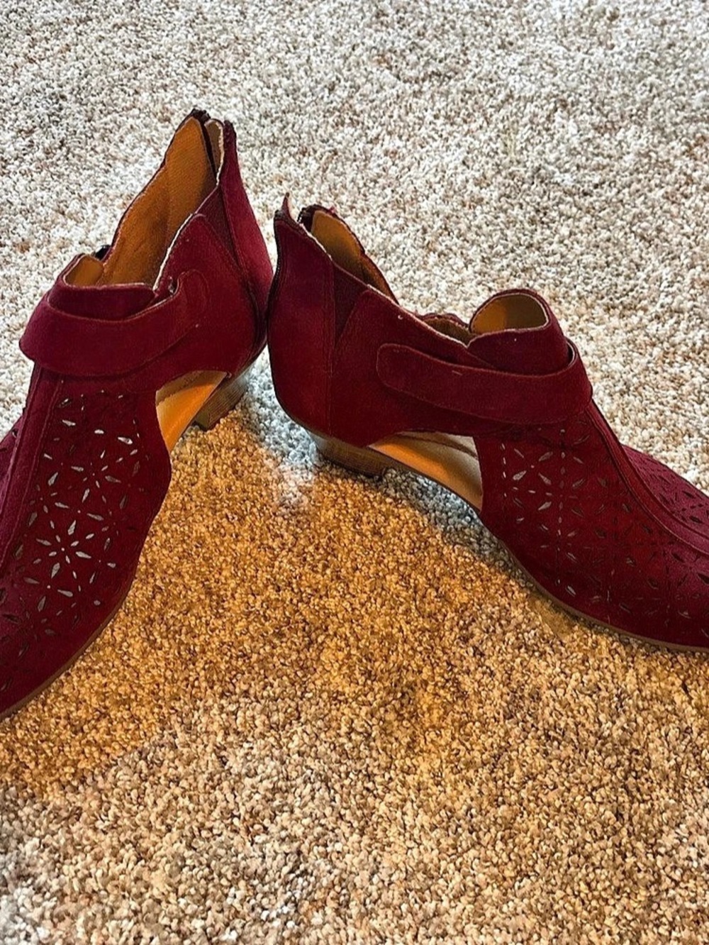 Earth Burgundy Cutout Heels